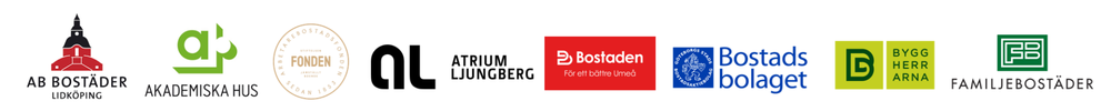 Medlemmar: AB Bostäder i Lidköping, Akademiska Hus, Arbetarebostadsfonden, Atrium Ljungberg, Bostaden i Umeå, Bostadsbolaget, Byggherrarna, Familjebostäder.